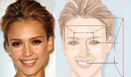 İnsan üzündə  qızıl nisbət